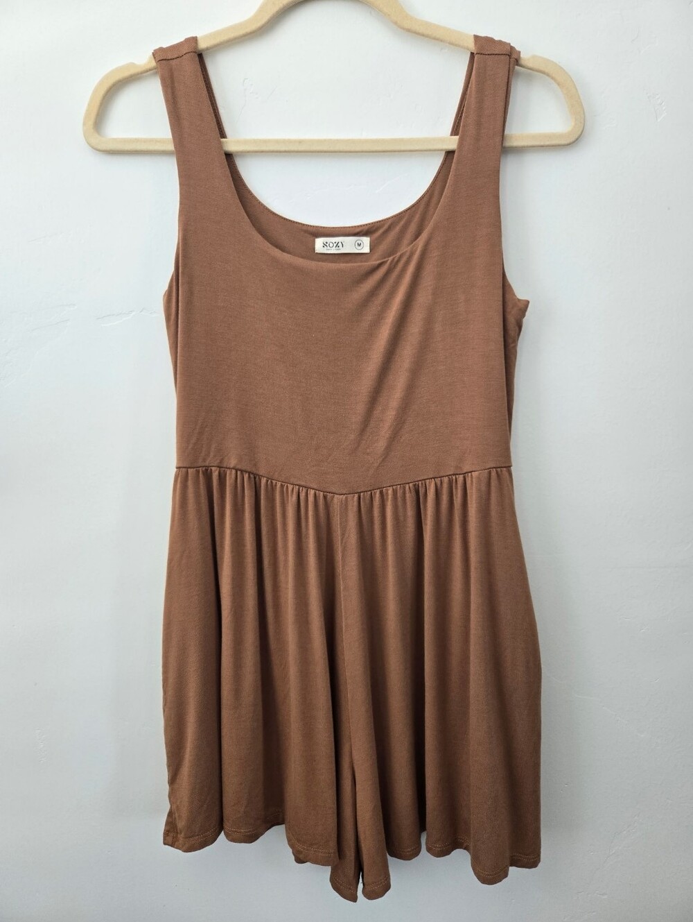 SOZY Brown Sleeveless Romper